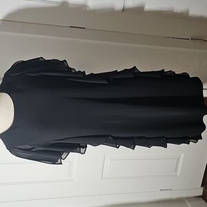Chico's black dress. Size 1, medium 8. Easy pop over. Great for travel. Ruffle